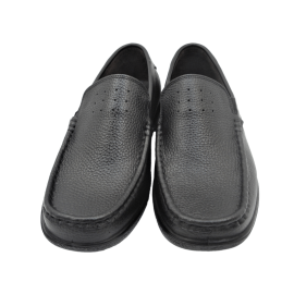 کفش مردانه چرم طبیعی کالج کشی مشکی  ارسال رایگان با گارانتی