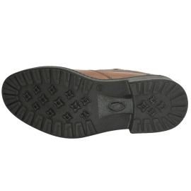 کفش مردانه چرم طبیعی نیم بوت آیسان زیپ دار برت عسلی ارسال رایگان با گارانتیAISAN