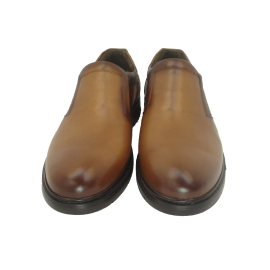 کفش مردانه چرم طبیعی پولیشی رویال کشی عسلی  ارسال رایگان با گارانتی