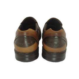 کفش مردانه چرم طبیعی پولیشی رویال کشی عسلی  ارسال رایگان با گارانتی