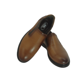 کفش مردانه چرم طبیعی پولیشی رویال کشی عسلی  ارسال رایگان با گارانتی