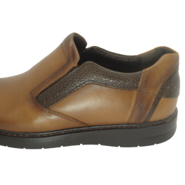 کفش مردانه چرم طبیعی پولیشی رویال کشی عسلی  ارسال رایگان با گارانتی