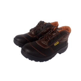 کفش مردانه چرم طبیعی نیم بوت بندی الماس مشکی ارسال رایگان با گارانتیALMAS