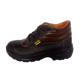 کفش مردانه چرم طبیعی نیم بوت بندی الماس مشکی ارسال رایگان با گارانتیALMAS