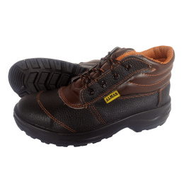 کفش مردانه چرم طبیعی نیم بوت بندی الماس مشکی ارسال رایگان با گارانتیALMAS