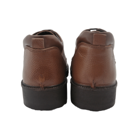 کفش مردانه چرم طبیعی نیم بوت بندی آیسان زیپ دار عسلی ارسال رایگان با گارانتیAISAN