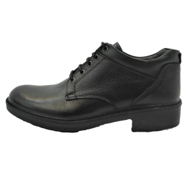 کفش مردانه چرم طبیعی نیم بوت بندی آیسان مشکی ارسال رایگان با گارانتیAISAN