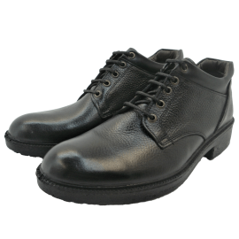 کفش مردانه چرم طبیعی نیم بوت بندی آیسان مشکی ارسال رایگان با گارانتیAISAN