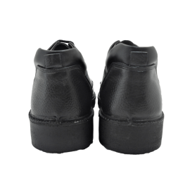 کفش مردانه چرم طبیعی نیم بوت بندی آیسان مشکی ارسال رایگان با گارانتیAISAN