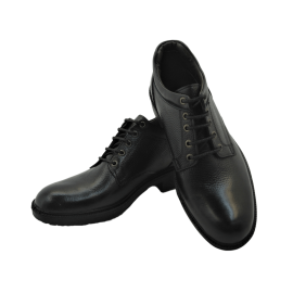 کفش مردانه چرم طبیعی نیم بوت بندی آیسان مشکی ارسال رایگان با گارانتیAISAN