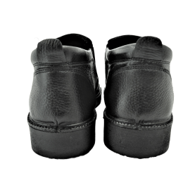 کفش مردانه چرم طبیعی نیم بوت آیسان زیپ دار برت مشکی  ارسال رایگان با گارانتیAISAN