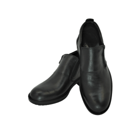 کفش مردانه چرم طبیعی نیم بوت آیسان زیپ دار مشکی  ارسال رایگان با گارانتیAISAN