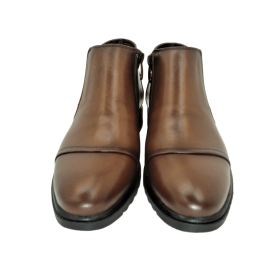 کفش مردانه چرم طبیعی نیم بوت کوشا عسلی ارسال رایگان با گارانتی