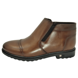 کفش مردانه چرم طبیعی نیم بوت کوشا عسلی ارسال رایگان با گارانتی