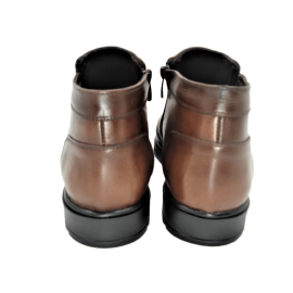 کفش مردانه چرم طبیعی نیم بوت کوشا عسلی ارسال رایگان با گارانتی