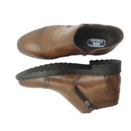 کفش مردانه چرم طبیعی نیم بوت کوشا عسلی ارسال رایگان با گارانتی