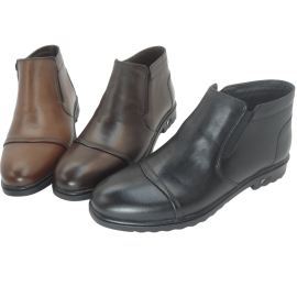 کفش مردانه چرم طبیعی نیم بوت کوشا عسلی ارسال رایگان با گارانتی