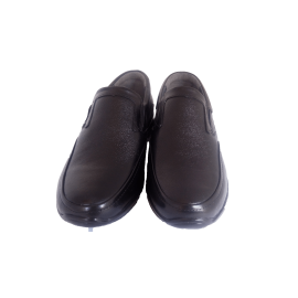 کفش مردانه چرم طبیعی فلورا کشی مشکی  ارسال رایگان با گارانتی FLORA