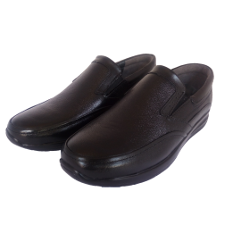 کفش مردانه چرم طبیعی فلورا کشی مشکی  ارسال رایگان با گارانتی FLORA