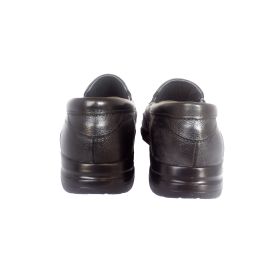 کفش مردانه چرم طبیعی فلورا کشی مشکی  ارسال رایگان با گارانتی FLORA