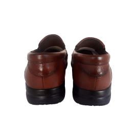 کفش مردانه چرم طبیعی فلورا کشی عسلی  ارسال رایگان با گارانتی FLORA