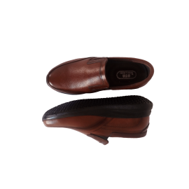 کفش مردانه چرم طبیعی فلورا کشی عسلی  ارسال رایگان با گارانتی FLORA