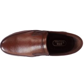 کفش مردانه چرم طبیعی فلورا کشی عسلی  ارسال رایگان با گارانتی FLORA