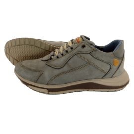 کفش مردانه چرم طبیعی نمونه بندی خاکستری  ارسال رایگان با گارانتیNEMOONEH