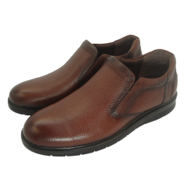 کفش مردانه چرم طبیعی رویال کشی عسلی  ارسال رایگان با گارانتیROYAL