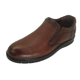 کفش مردانه چرم طبیعی رویال کشی عسلی  ارسال رایگان با گارانتیROYAL