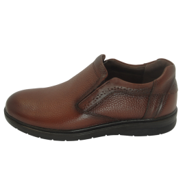 کفش مردانه چرم طبیعی رویال کشی عسلی  ارسال رایگان با گارانتیROYAL