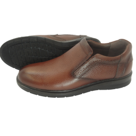 کفش مردانه چرم طبیعی رویال کشی عسلی  ارسال رایگان با گارانتیROYAL