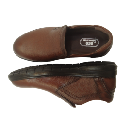 کفش مردانه چرم طبیعی رویال کشی عسلی  ارسال رایگان با گارانتیROYAL