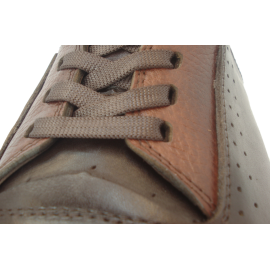 کفش مردانه چرم طبیعی پولیشی رویال بندی قهوه‌ای  ارسال رایگان با گارانتی