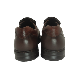 کفش مردانه چرم طبیعی پولیشی رویال بندی قهوه‌ای  ارسال رایگان با گارانتی