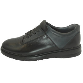 کفش مردانه چرم طبیعی پولیشی رویال بندی مشکی ارسال رایگان با گارانتی