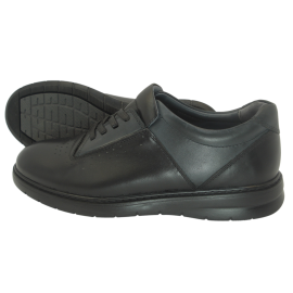 کفش مردانه چرم طبیعی پولیشی رویال بندی مشکی ارسال رایگان با گارانتی