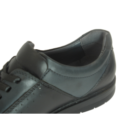 کفش مردانه چرم طبیعی پولیشی رویال بندی مشکی ارسال رایگان با گارانتی