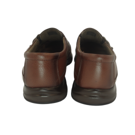 کفش مردانه چرم طبیعی  تابستانی طبی آتا عسلی ارسال رایگان با گارانتیATA