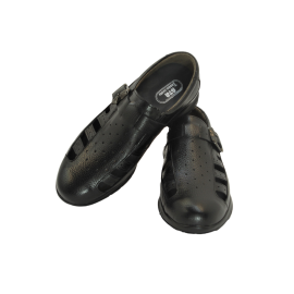 کفش مردانه چرم طبیعی  تابستانی طبی آتا مشکی ارسال رایگان با گارانتیATA