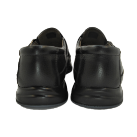 کفش مردانه چرم طبیعی  تابستانی طبی آتا مشکی ارسال رایگان با گارانتیATA