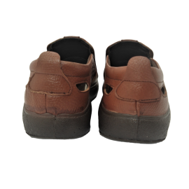 کفش مردانه چرم طبیعی  تابستانی آیسان عسلی ارسال رایگان با گارانتیAISAN