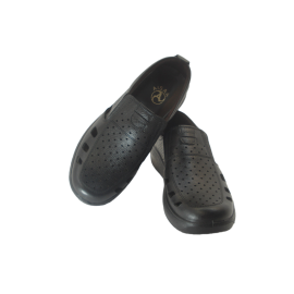 کفش مردانه چرم طبیعی  تابستانی آیسان مشکی ارسال رایگان با گارانتیAISAN