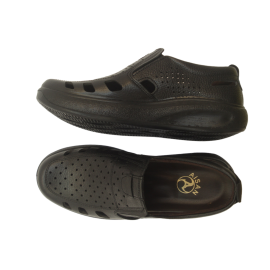 کفش مردانه چرم طبیعی  تابستانی آیسان مشکی ارسال رایگان با گارانتیAISAN