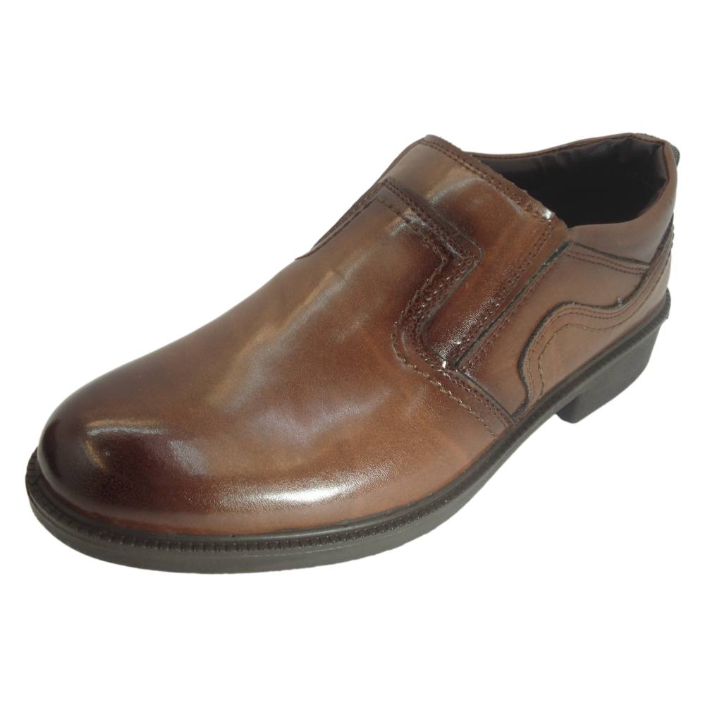 کفش مردانه چرم مصنوعی لرد کشی عسلی  ارسال رایگان 