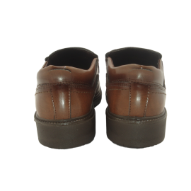 کفش مردانه چرم مصنوعی لرد کشی عسلی  ارسال رایگان 