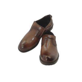 کفش مردانه چرم مصنوعی لرد کشی عسلی  ارسال رایگان 