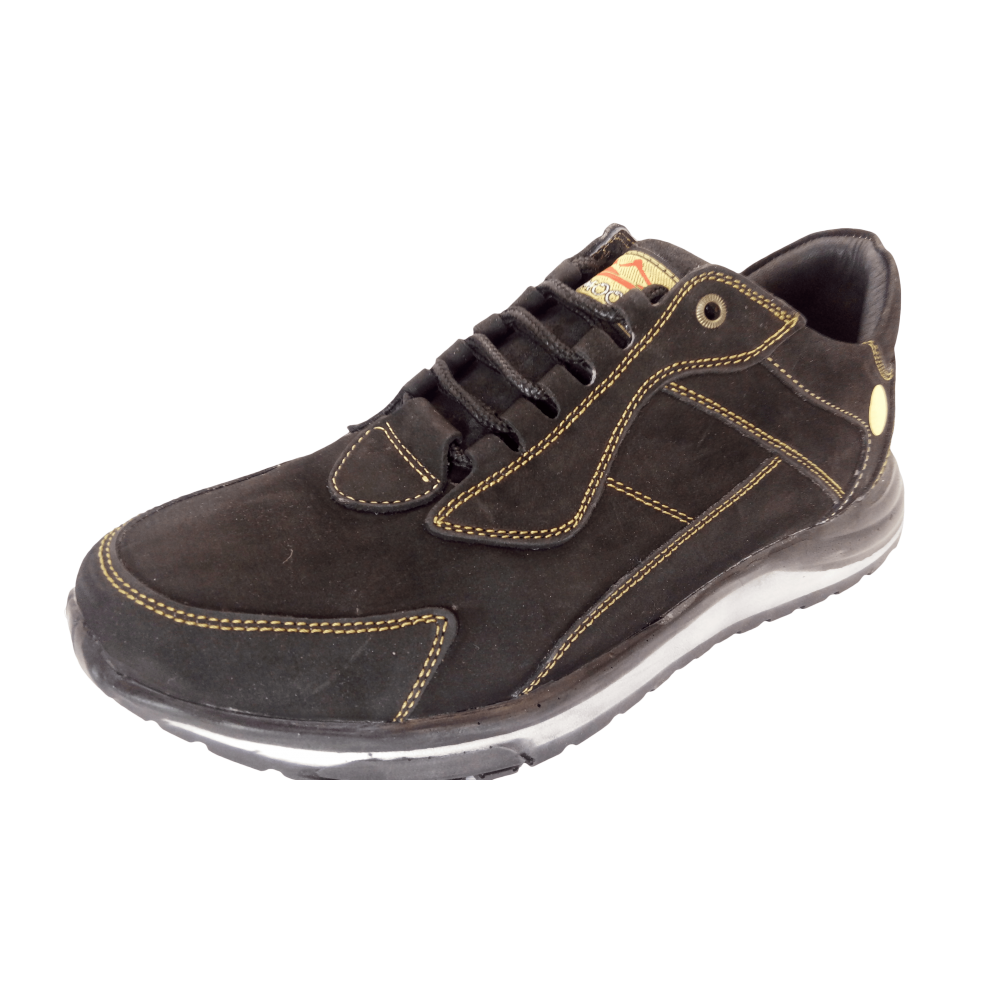 کفش مردانه چرم طبیعی نمونه بندی مشکی  ارسال رایگان با گارانتیNEMOONEH