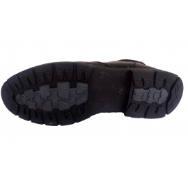 کفش مردانه چرم طبیعی نیم بوت ساعتی زیپ دار و بندی آتا مشکی  ارسال رایگان با گارانتی ATA