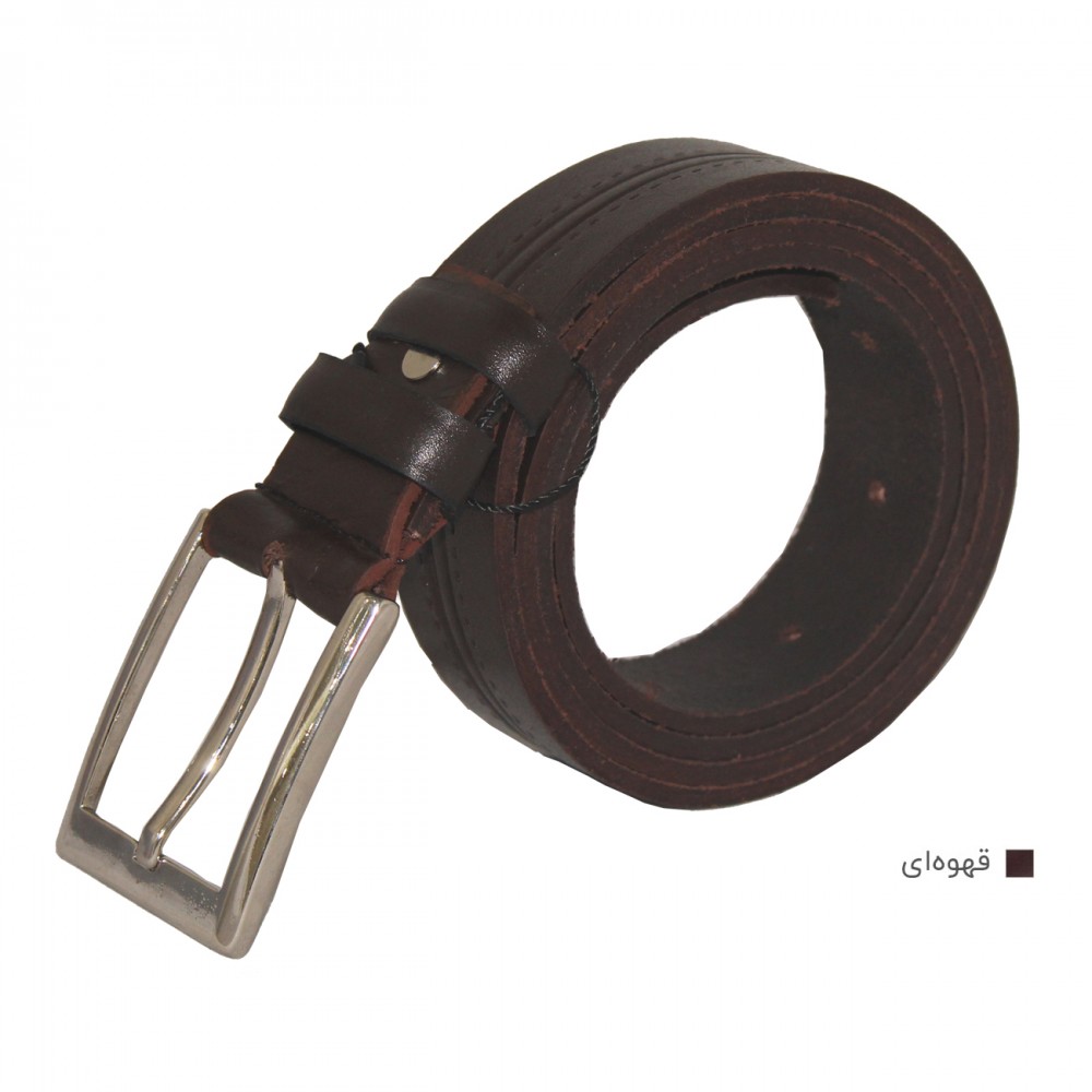 کمربند چرم طبیعی مردانه قهوه ای 3 سانتی ارسال رایگان